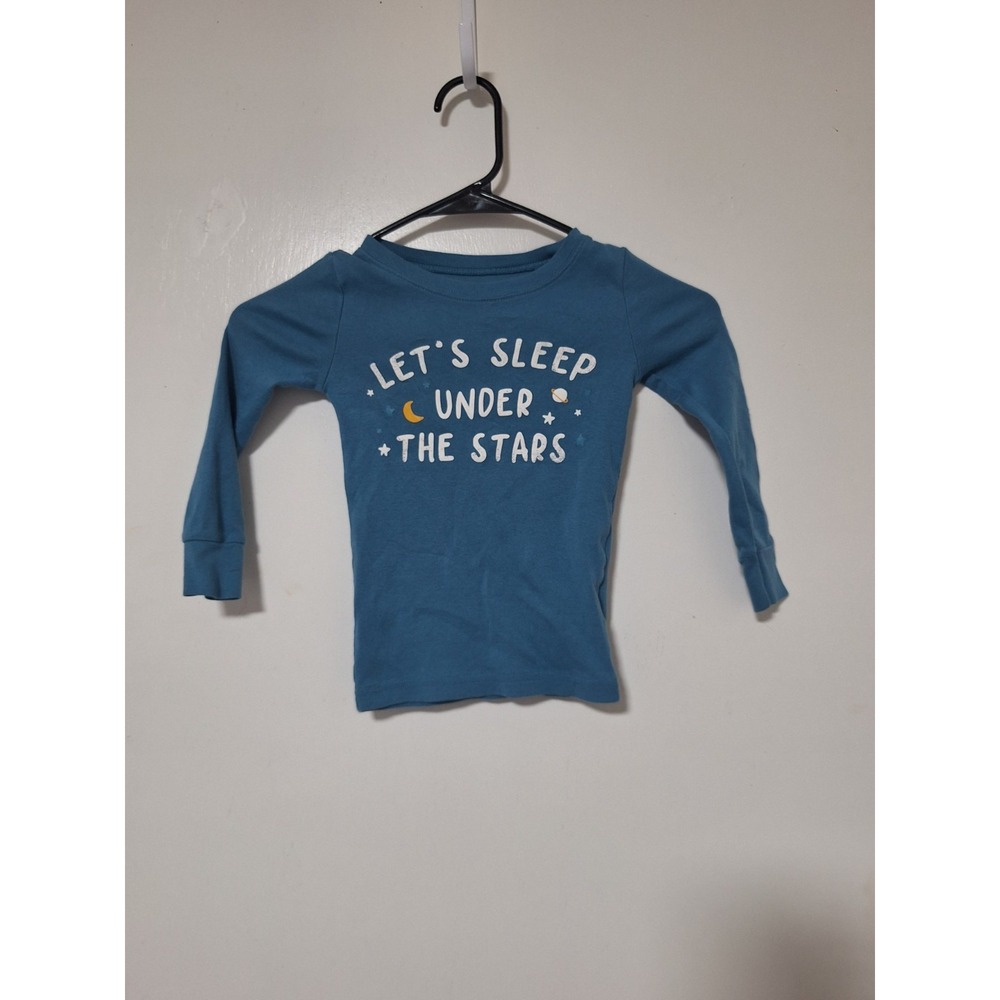 Old Navy 3T Toddler Blue Pajama‎ Top Shirt Lets Sleep Under The Stars Cotton